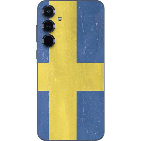 Sweden Flag Distressed Galaxy A36 5G Skin